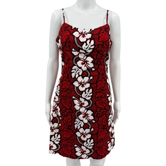 KYS Dresses & Skirts - Womens KYS Sleeveless Red Hawaiian Aloha Dress M